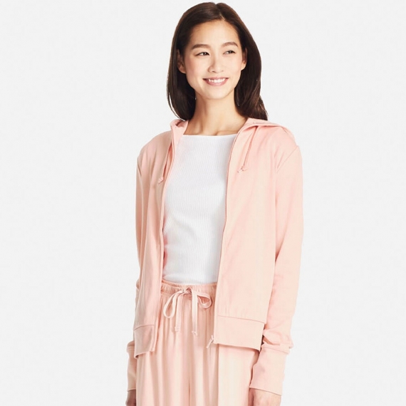 Áo chống nắng Uniqlo 2017 chất cotton màu cam hồng 21 LIGHT ORANGE