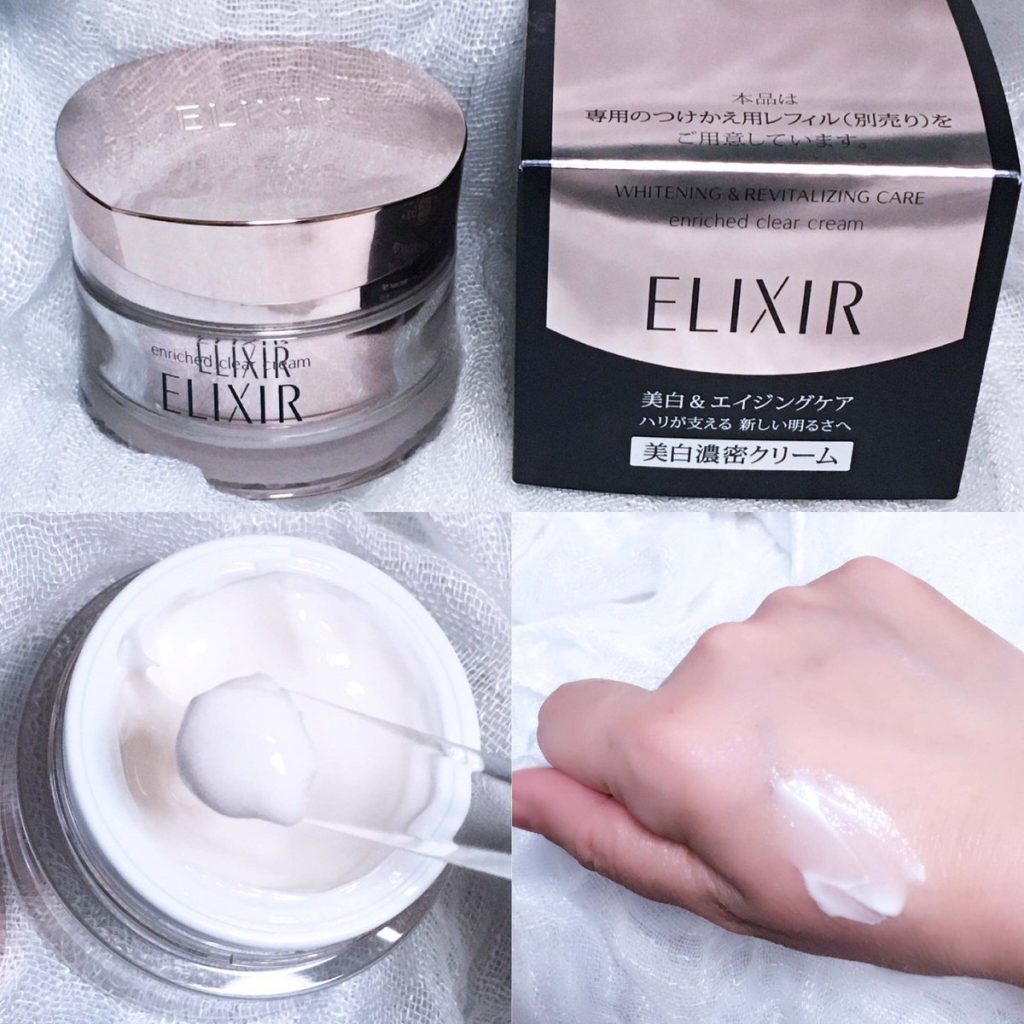 shiseido elixir whitening revitalizing care enriched clear cream 45g su dung