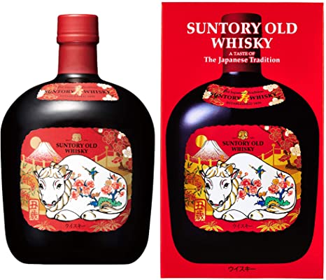 ruou con trau suntory old whisky nhat ban