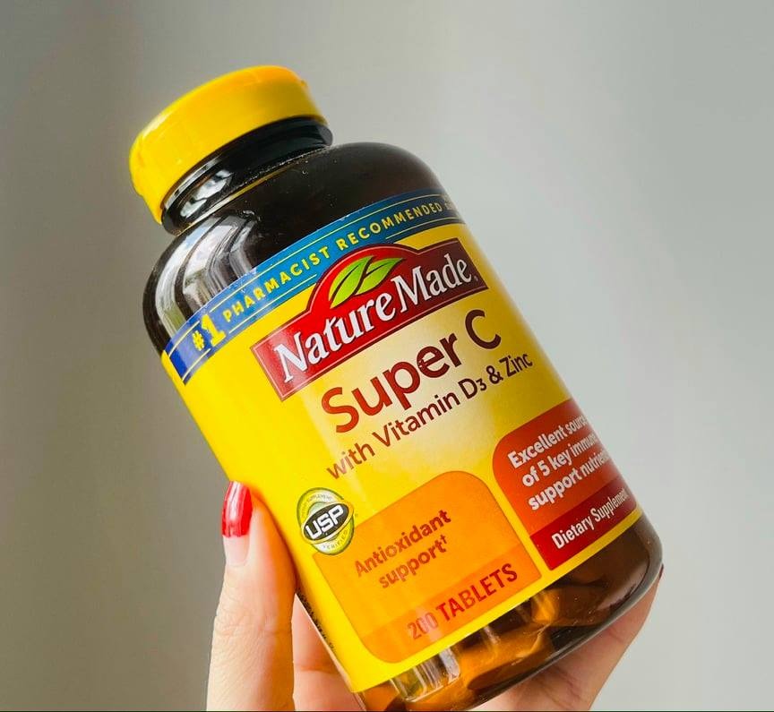 vien uong nature made super c with vitamin d3 zinc review