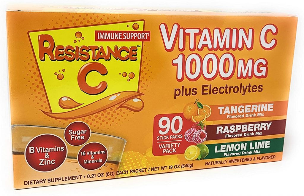 resistance c vitamin c 1000mg plus electrolytes