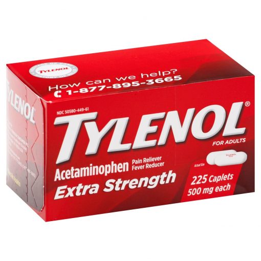 vien giam dau ha sot tylenol acetaminophen pain reliever 500mg