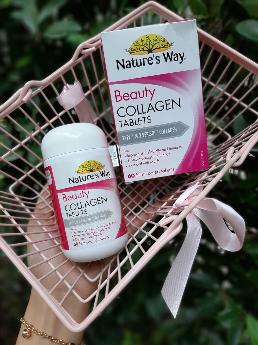collagen natures way beauty collagen tablets 60 dang vien