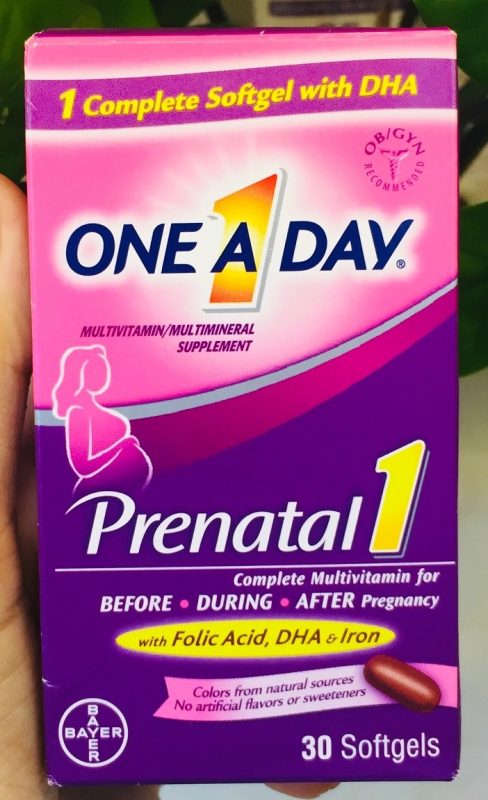 one day prenatal dha folic acid 30 vien