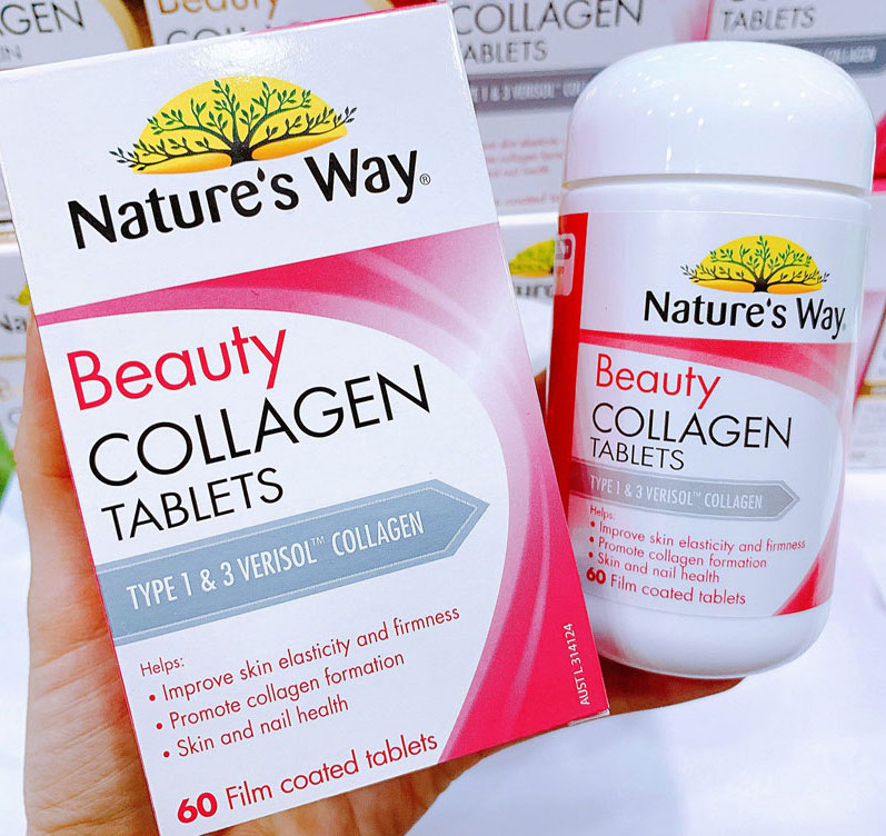 vien uong collagen natures way beauty collagen tablets 60