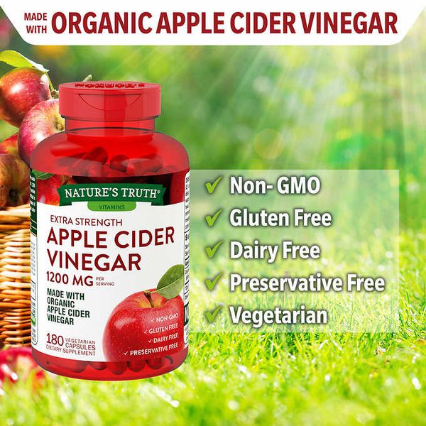 vien uong giam can giam tao natures truth apple cider vinegar