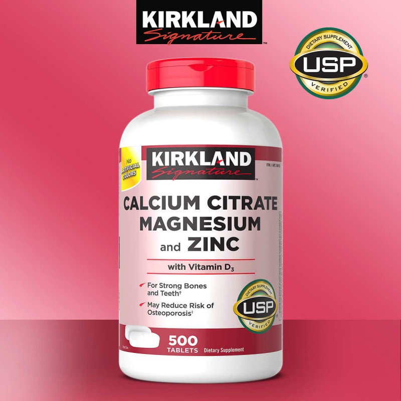 vien uong kirkland signature calcium citrate magnesium zinc d3