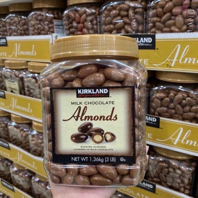 keo socola sua boc hanh nhan kirkland almonds 1 36kg