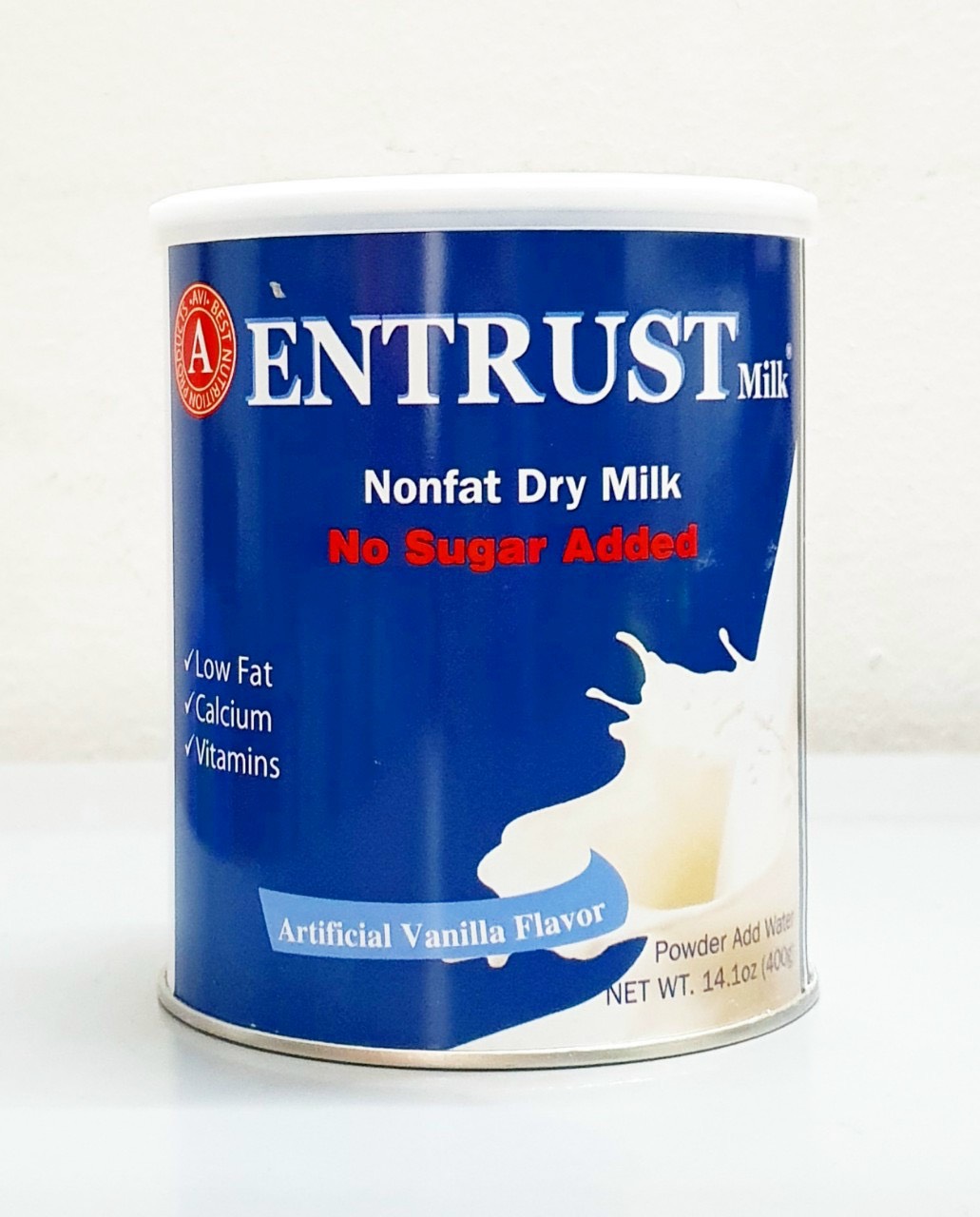 sua khong duong entrust milk no sugar added 400g