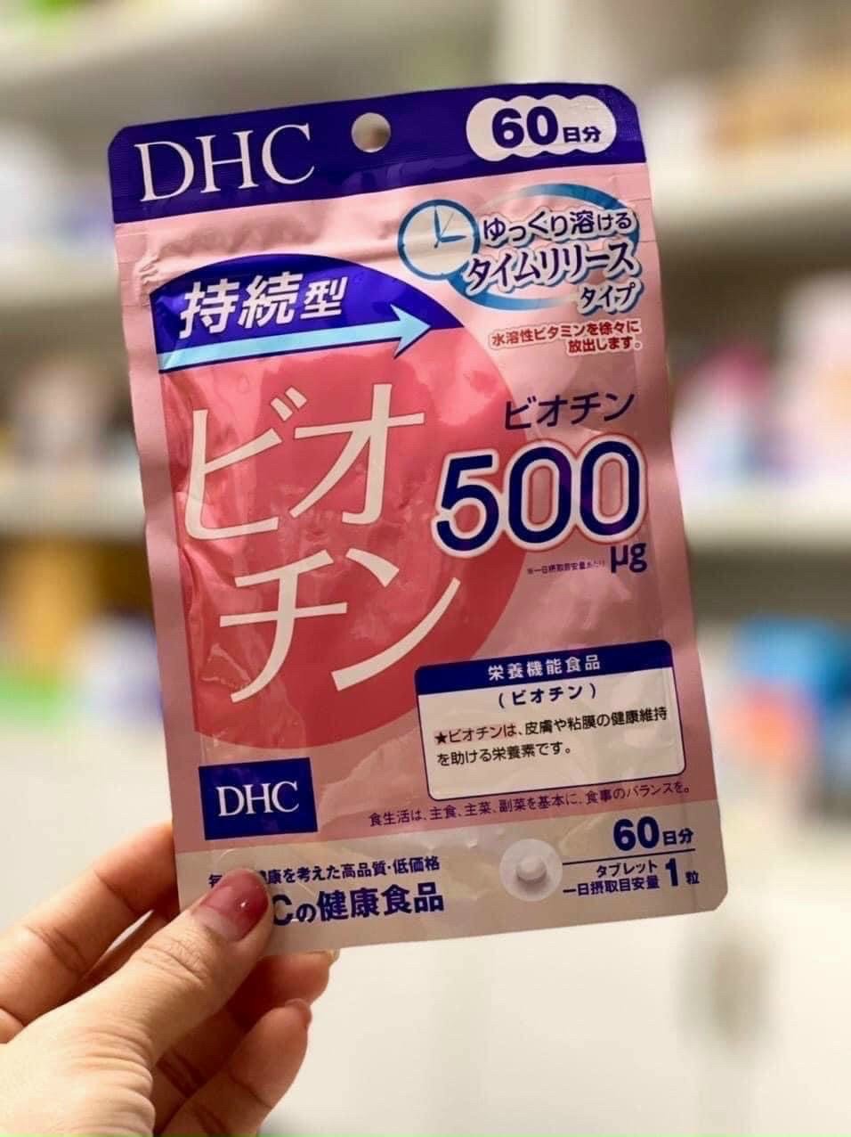Viên uống mọc tóc DHC Biotin Sustained Release 500μg Nhật Bản  Mỹ Phẩm Nhật  Bản Nội Địa Xách Tay Chính Hãng Uy Tín Nhất
