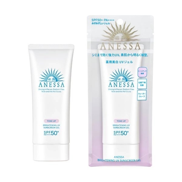 kem chong nang nang tong anessa shiseido tone up brightening uv sunscreen gel spf50 pa