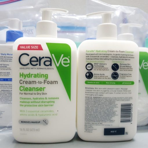 cerave hydrating cream to foam cleanser 473 ml usa