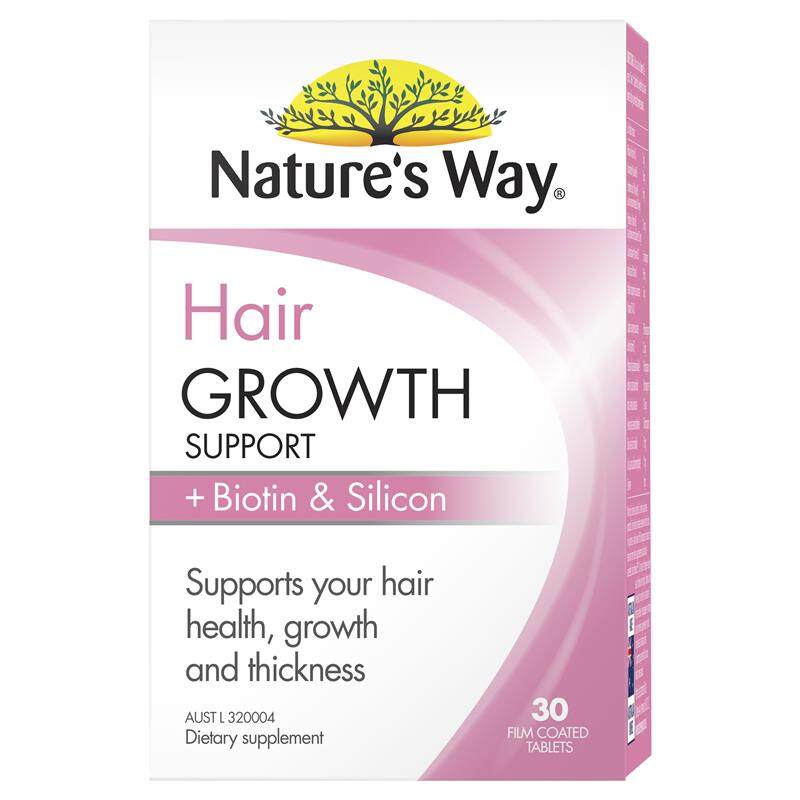 moc toc natures way hair growth support biotin silicon