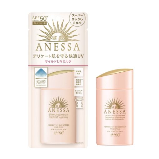 kem chong nang anessa perfect uv sunscreen mild milk for sensitive skin