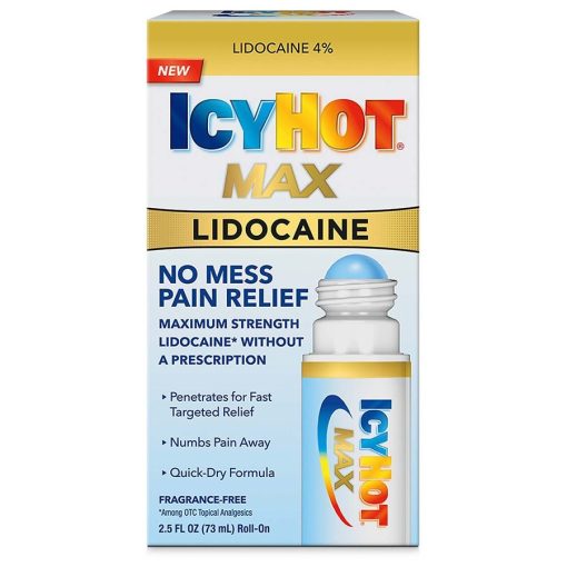 review lan giam dau icy hot max lidocaine no mess pain relief cua my