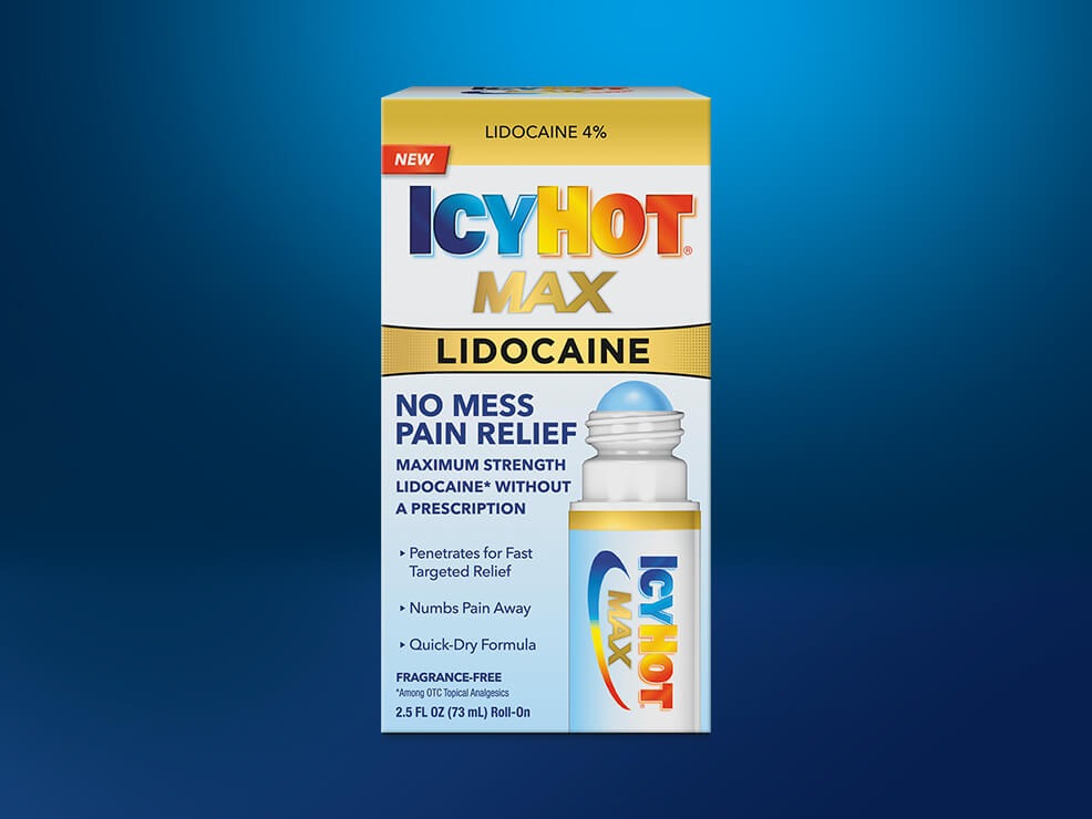 review lan giam dau icy hot max lidocaine no mess pain relief