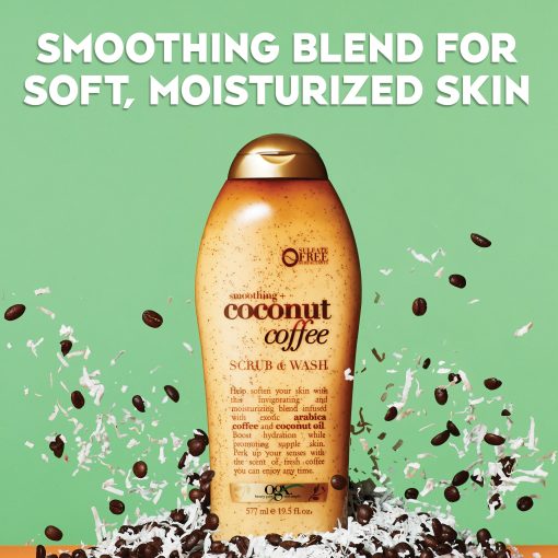 review sua tam ogx smoothing coconut coffee scrub wash scaled