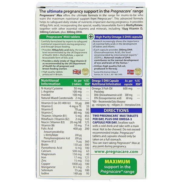 thanh phan vitamin ba bau vitabiotics pregnacare max anh
