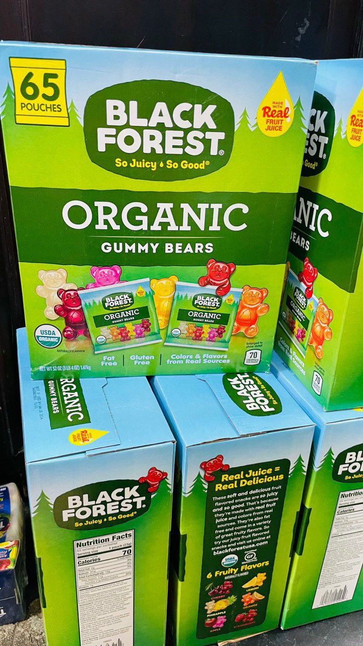 keo deo huu co black forest organic gummy bears cua my