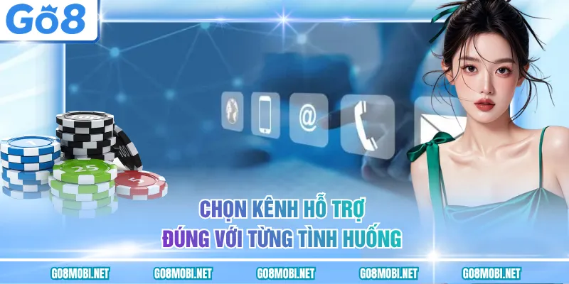 Chọn kênh hỗ trợ đúng với từng tình huống